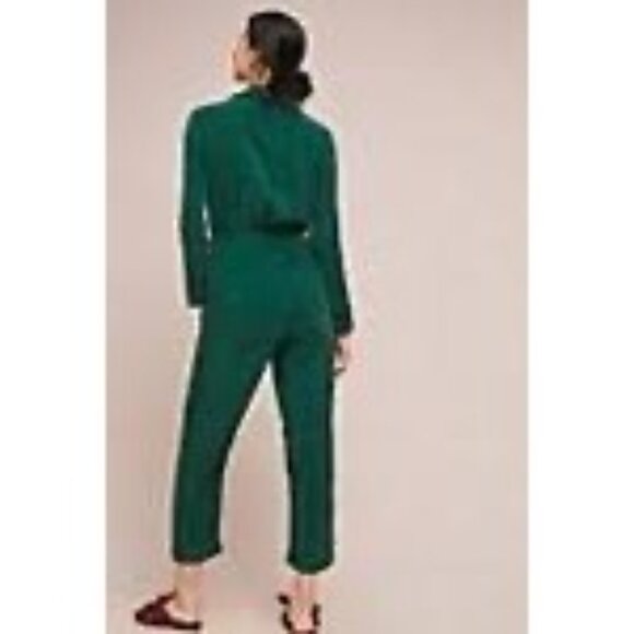 Anthropologie Corey Lynn Calter Talia Soft‎ Cupro Green Jumpsuit Size XS - Picture 2 of 8